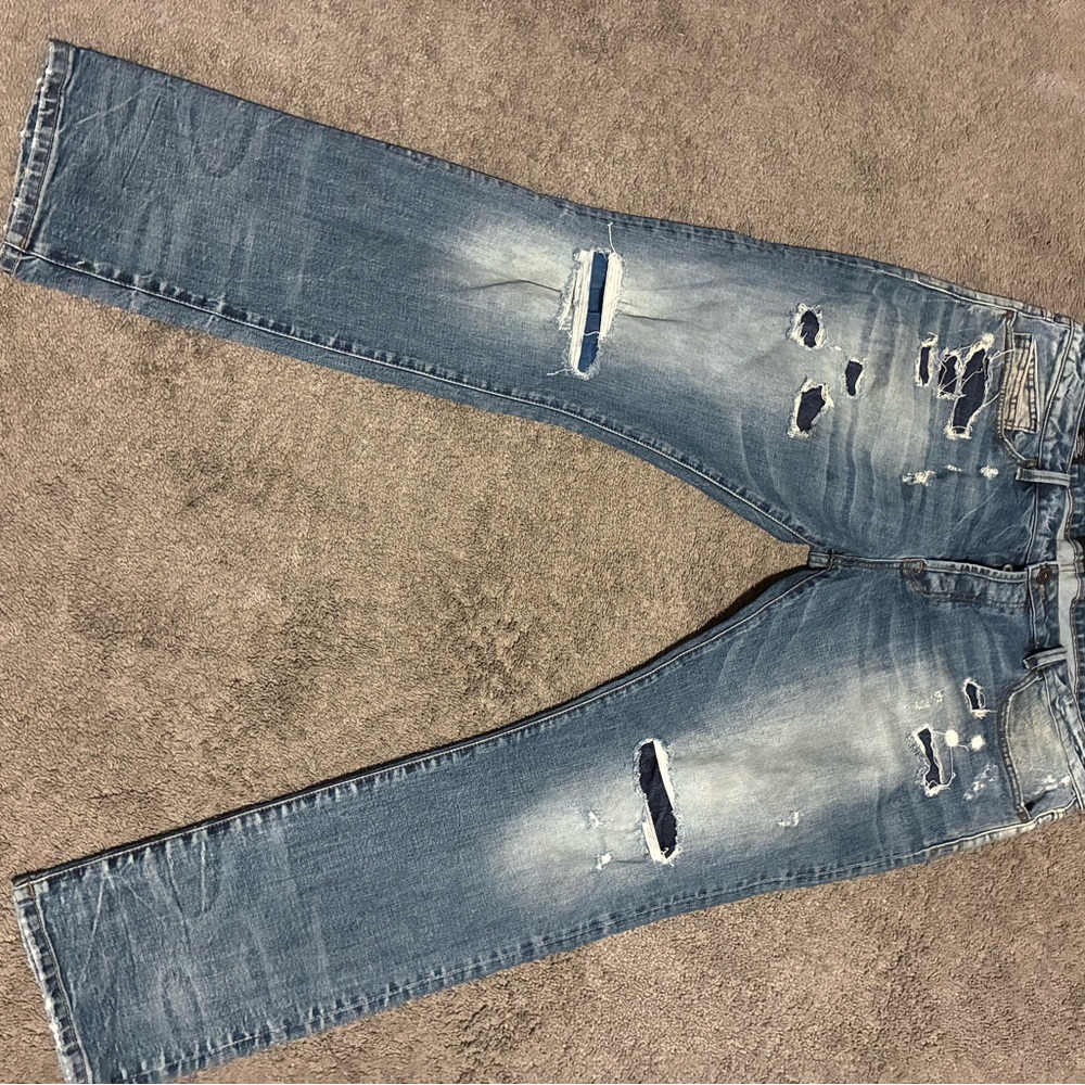 Cult of Individuality Relaxed Distressed Denim Jeans